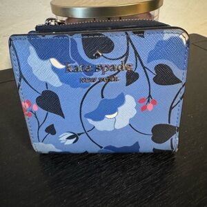 Kate Spade Staci Blue Floral Wallet